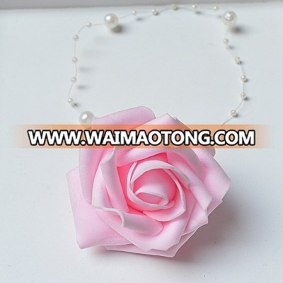 Artificial Satin Rose Flower Head